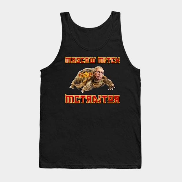 Moscow Mitch McTraitor Tank Top by skittlemypony